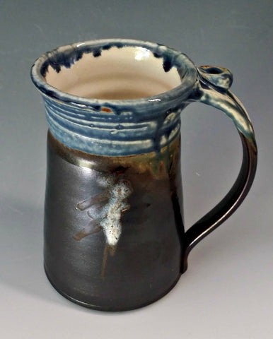 Large Mug- Matte Black w/ Blue